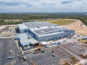 Aerial drone photography Seeana Place Heathwood Land Development with Concrib Segmental wall DroneAce Brisbane