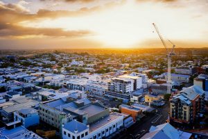 Drone photography Brisbane suburb of The Valley looking to the Story Bridge