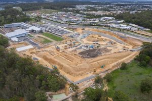 Drone photography of the entire construction site