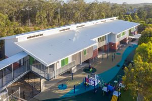 Drone photograph of the newly completed wing at Augusta State School