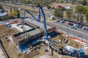 Rosewood library mezzanine floor construction drone photography & video