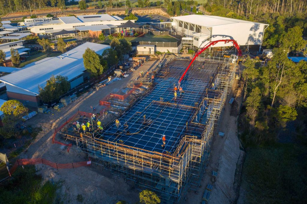 Drone video of construction at Augusta State School - DroneAce Brisbane